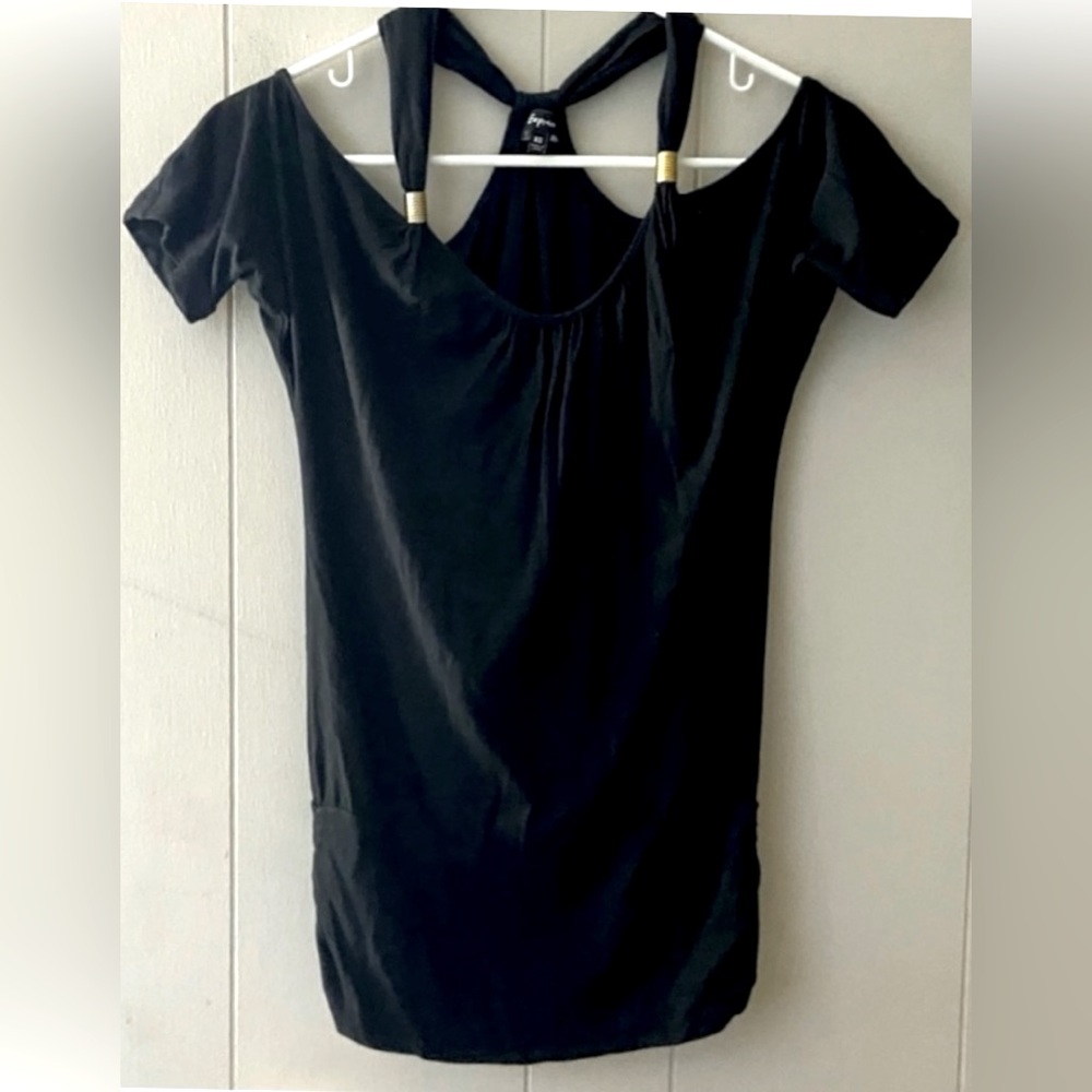 Express cold shoulder faux tank top size XS